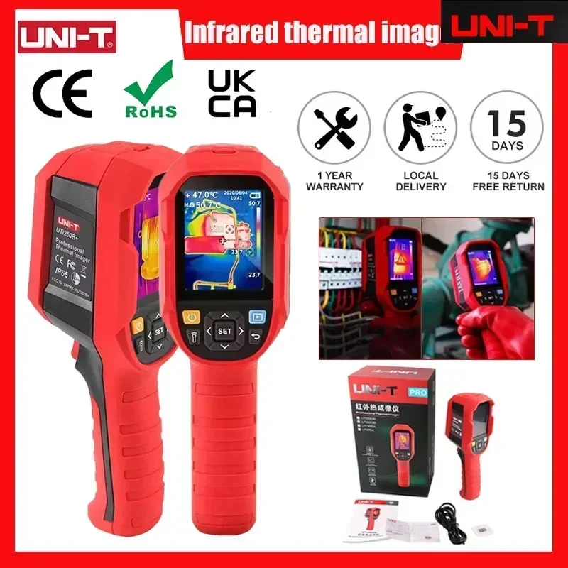 UNI-T UTI260B+ UTI165B+ Handheld  Thermal Imaging Camera For Water Pipe Leak And Power Electrical IP65 UTi260B UTI120S UTI160S