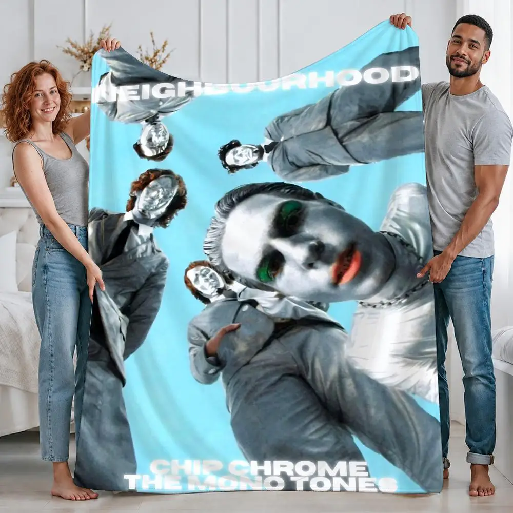Aesthetic Band The Neighbourhood Throw Custom Printed Flannel Fleece Blanket for Sofa Bed Office Travel & Camping