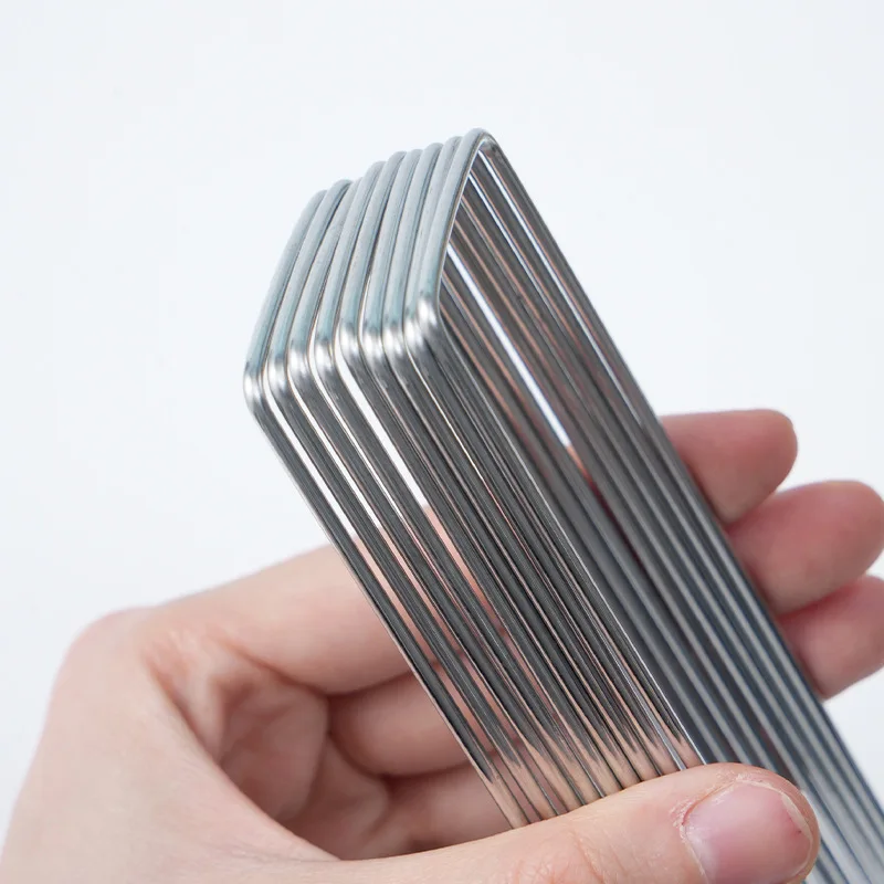 U-shaped Floor Nails Boxed Gardening Turf Nails Anti-grass Cloth Greenhouse Floor Film Fixing Raiser Galvanized Fast Delivery