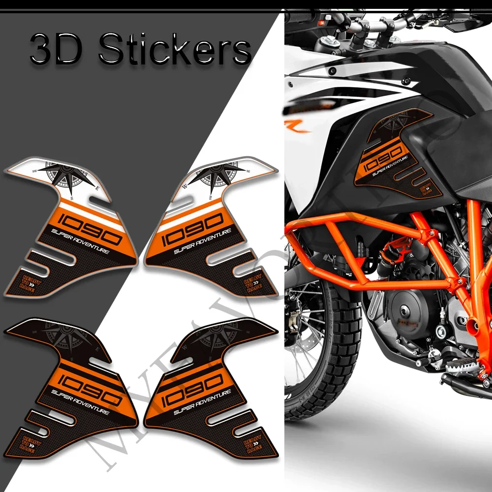 

Motorcycle Gas Fuel Oil Kit Knee Protection 3D Stickers Decals Tank Pad Side Grips For 1090 Super Adventure R S ADV