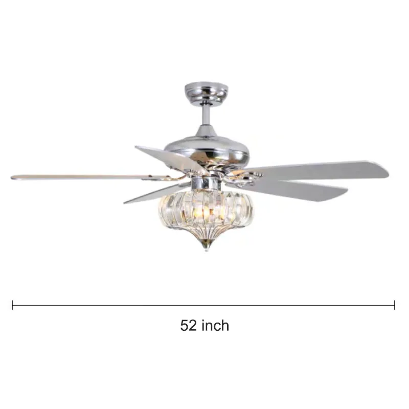 Imagem -06 - Lâmpada do fã Americano Retro fã de Cristal Lustre Chrome Ventilador Teto com Luz para Casa Decro Europeu Pendurado Iluminação 110v 220v