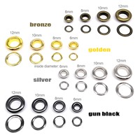 50 sets 6mm 8mm 10mm 12mm High Quality Leather Bag Shoes Belt Canvas Cap Clothes Eyelet With Washer Grommet Ring Air Hole Repair