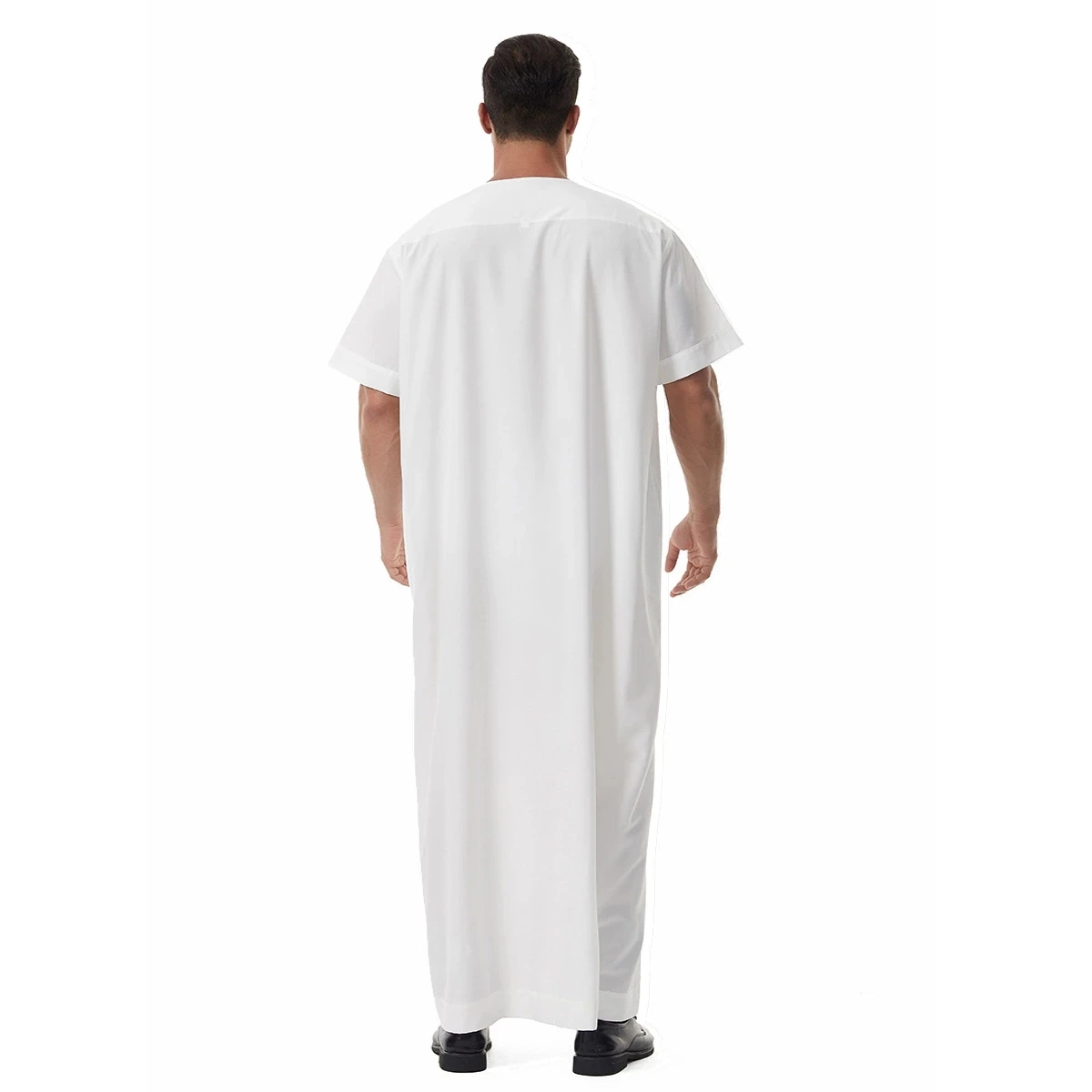 Abito lungo da uomo musulmano di lusso alla moda del Medio Oriente Dubai Saudi Türkiye Camicia lunga a maniche corte islamica Ramadan Hui Abbigliamento etnico