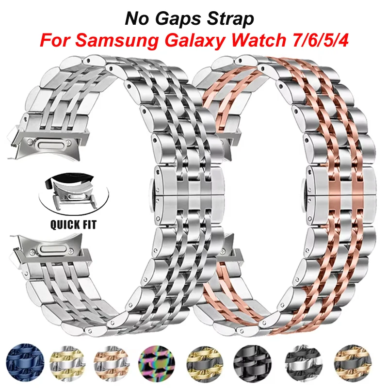Armband ohne Lücken für Samsung Galaxy Watch 7 6 5 4 44 mm 40 mm 5Pro 45 Edelstahlband Galaxy 6 4Classic 43 47 mm 42 46 mm Armband