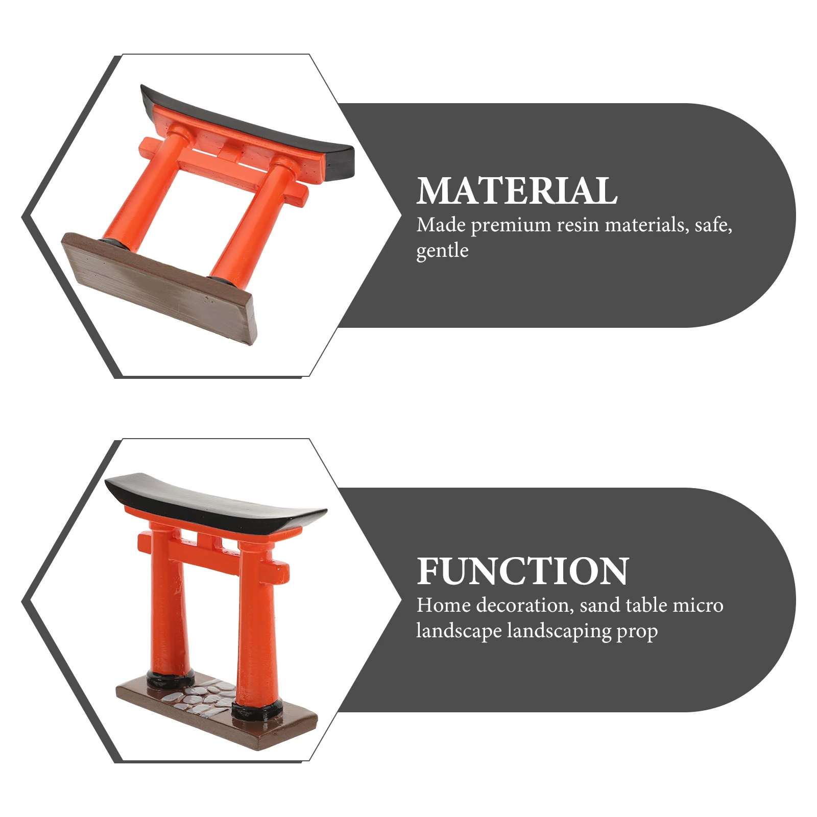 Japanese Torii Gate Fish Tanks Outdoor Decor Decoration Mini Garden Micro Crafts Resin Aquarium Landscape Prop Scene Bonsai