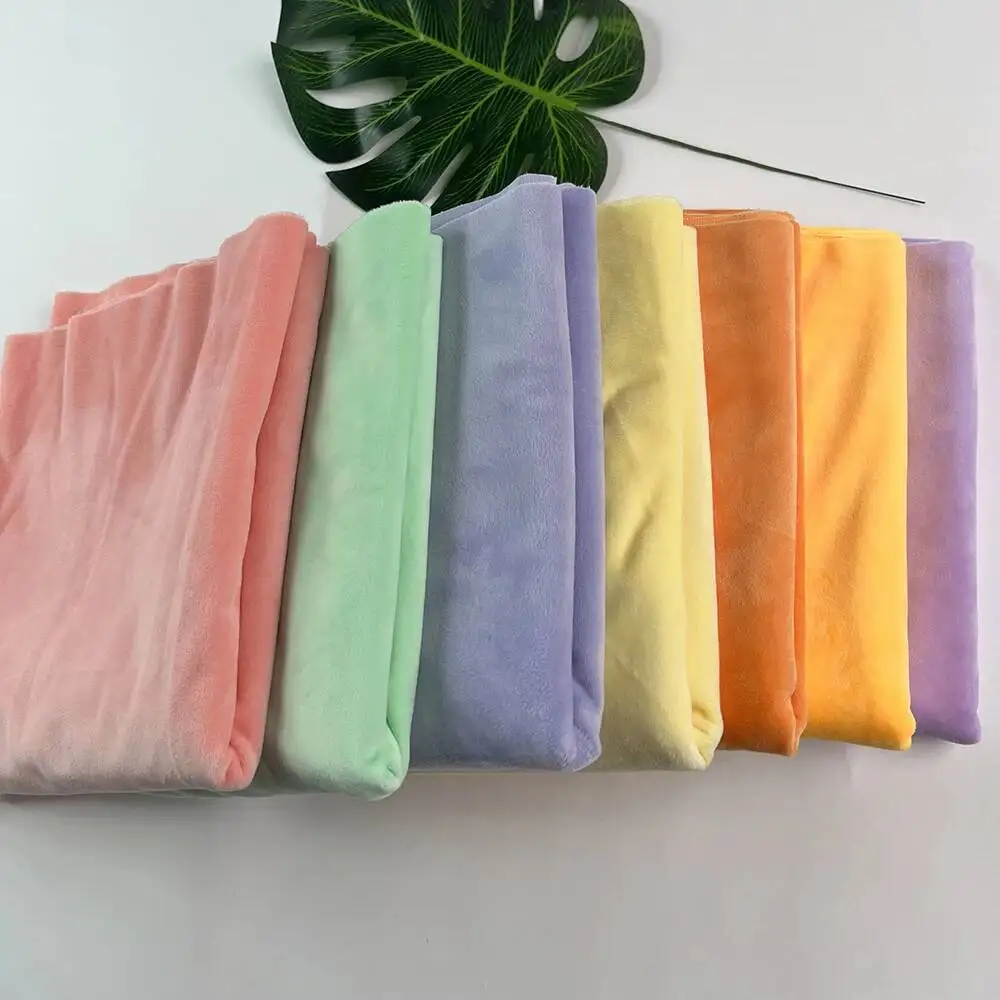 Sewbato 1mm Stretch Minky Crystal Super Soft Short Plush Fabric DIY Fabric Plush Doll Body Soft Fabric 45x50cm Eco Plush Fabric - view 4