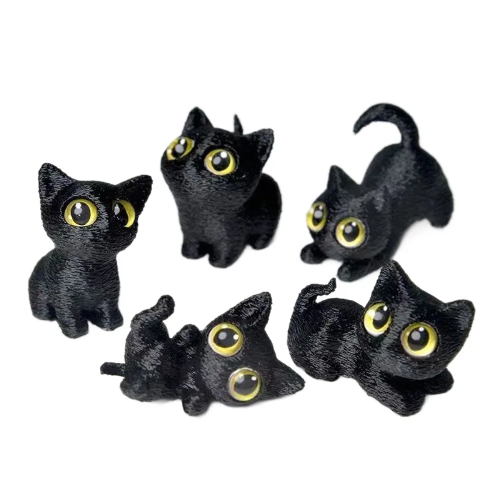 PLA Halloween Katze Anime Figur Modell Handwerk 3D Gedruckt Katzen Figuren Spielzeug Lustige Puppe Display Kätzchen Micro Landschaft Handwerk