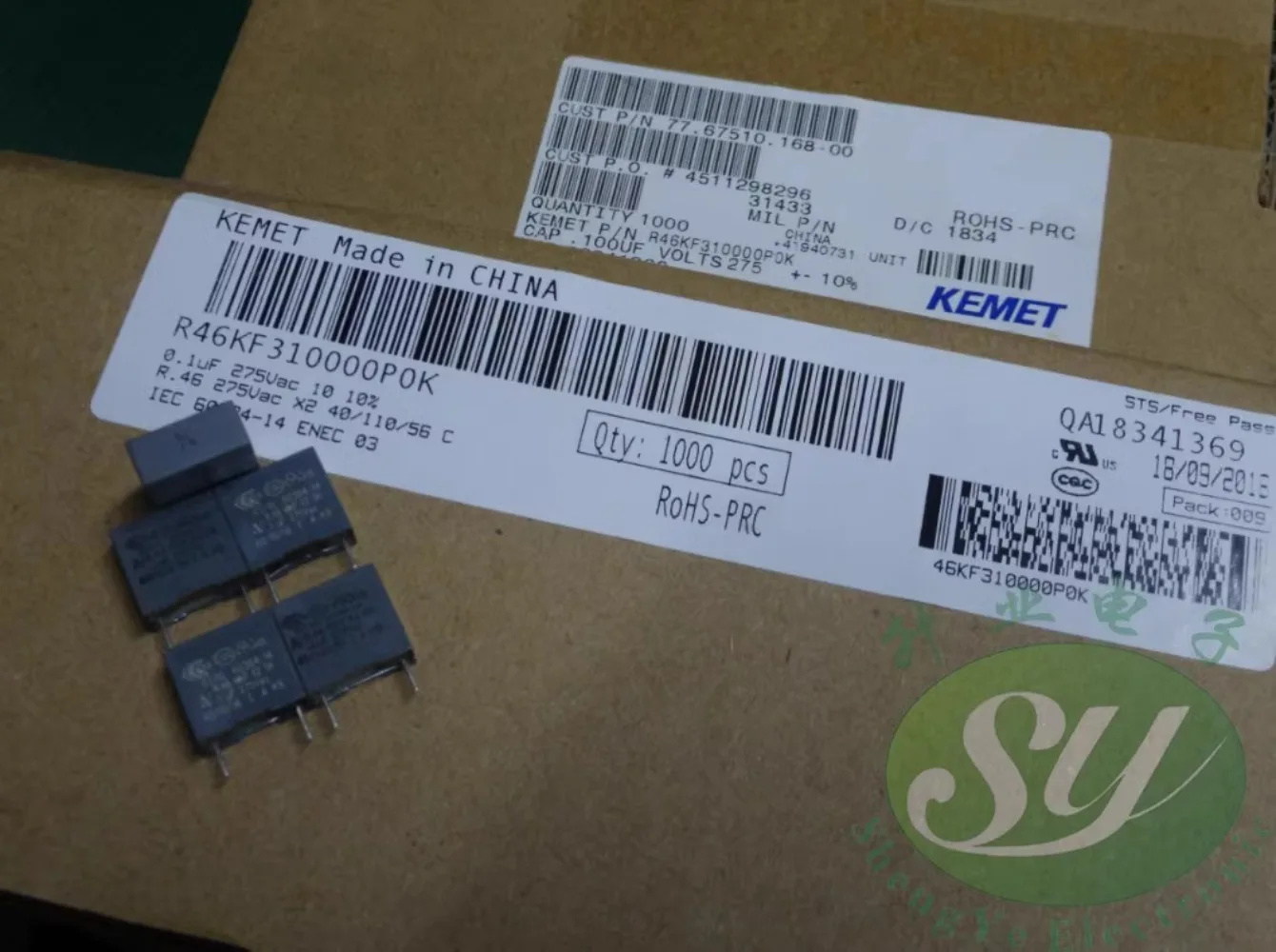 

10PCS AV R46KF310000P0K 0.1uf/275VAC 100nf u1 104 New 10MM film capacitor