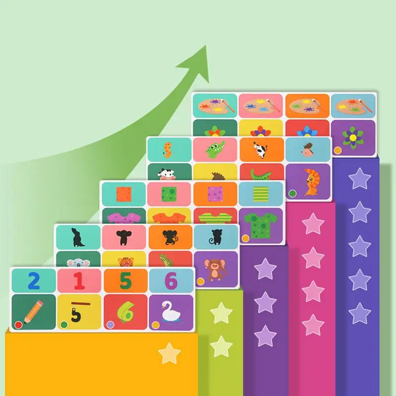 形状マッチングゲーム漫画動物木製スライドパズル頭の体操4色両面チェスボード早期教育