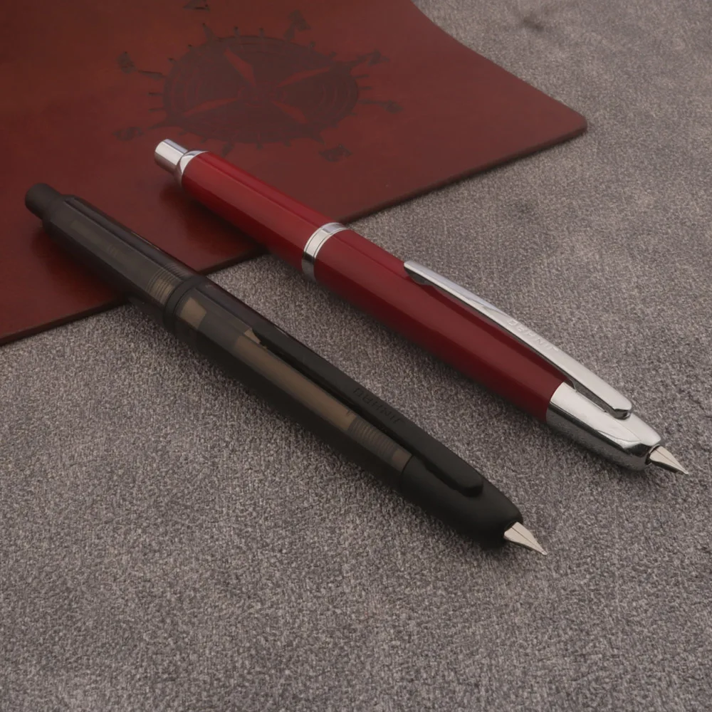 1pc JinHao 20 Plastic Fountain Pen Press Transparent matte black F/EF Nib Stationery Office School Supplies Gift clicking Pen