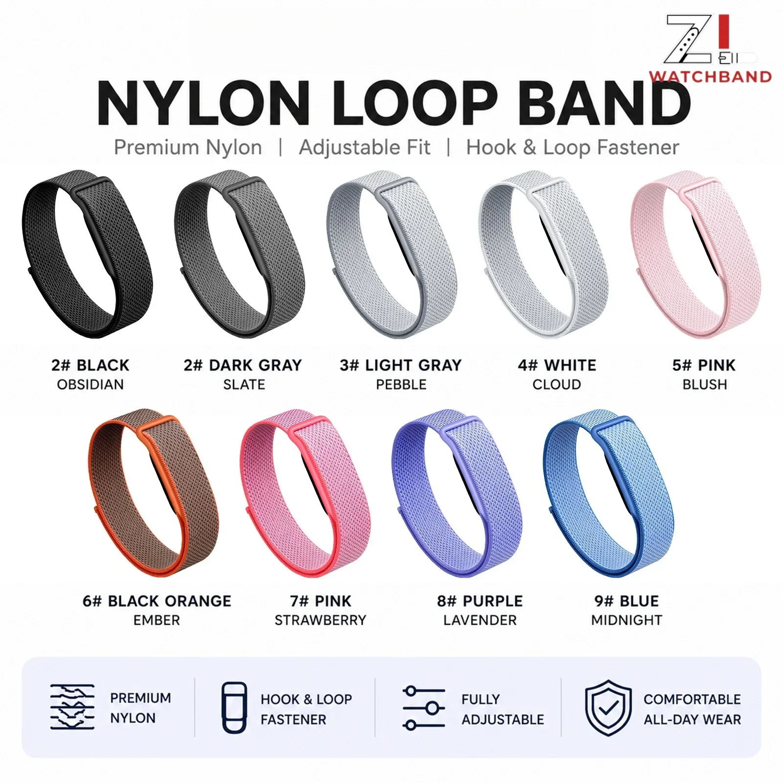 Elastic Nylon Braided Wrist Strap For Google Fitbit Air Breathable Quick-dry Band Outdoor Cycling Running Watch Replacement Part