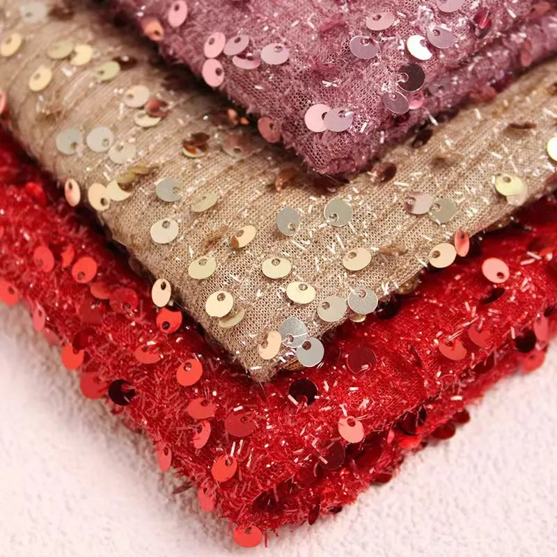 

1 Yard Sequin Mesh Fabric Black/Silver 1.5m Wide for Kids Wedding Gown Evening Dress DIY Elegant Vintage Luxe