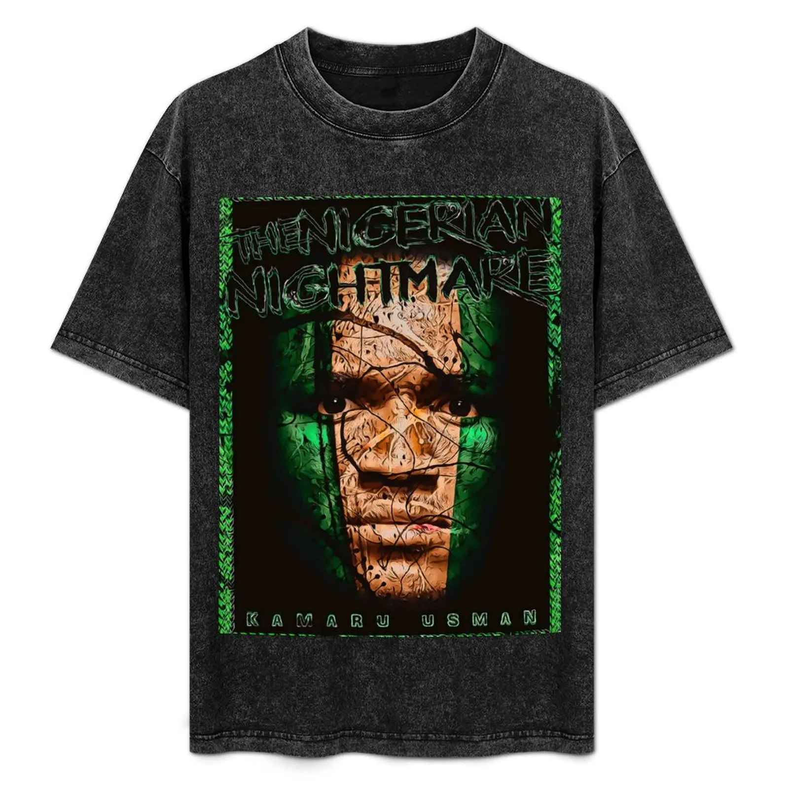 

Kamaru Usman The Nigerian Nightmare T-Shirt vintage t shirts new edition blacks clothes for men