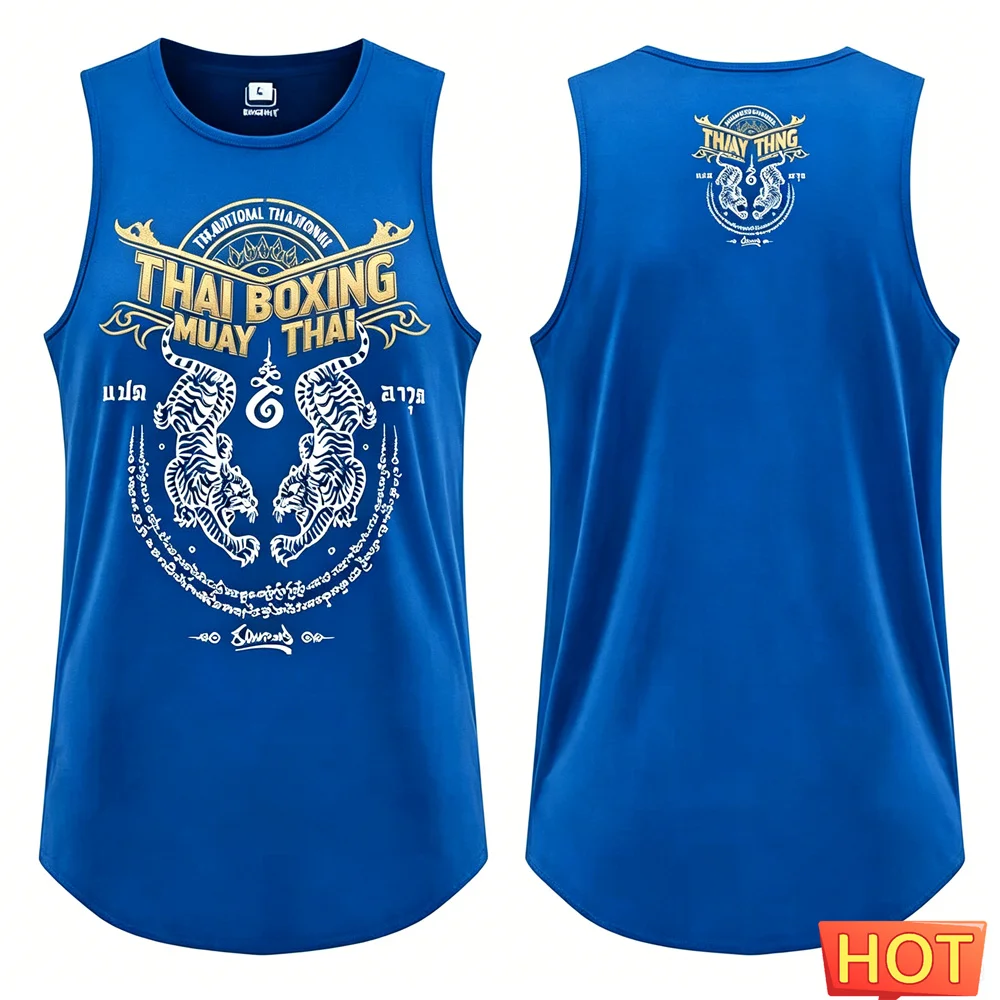 Muay Thai Men's Tank Top Quick-dry Breathable Men Women Sleeveless T-shirt Outdoor Fitness Muay Thai men's t-shirts and tank top