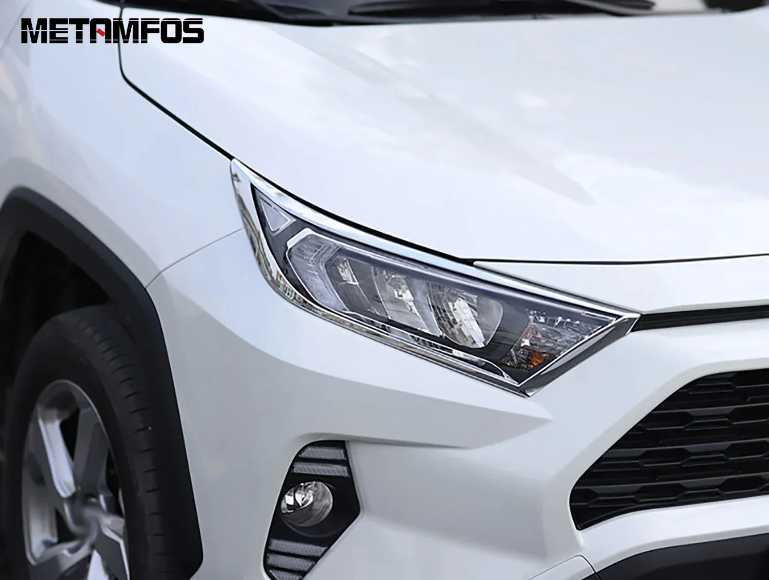 For Toyota Rav4 Rav 4 2019-2021 2022 2023 2024 Carbon Fiber Head Light Lamp Cover Trim Headlight Protection Frame Accessories