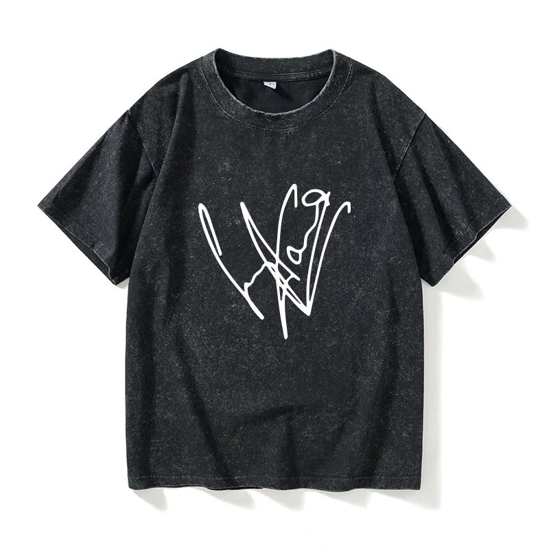 

Футболка с подписью r Khan, хлопковая, повседневная, с круглым вырезом, для мужчин и женщин