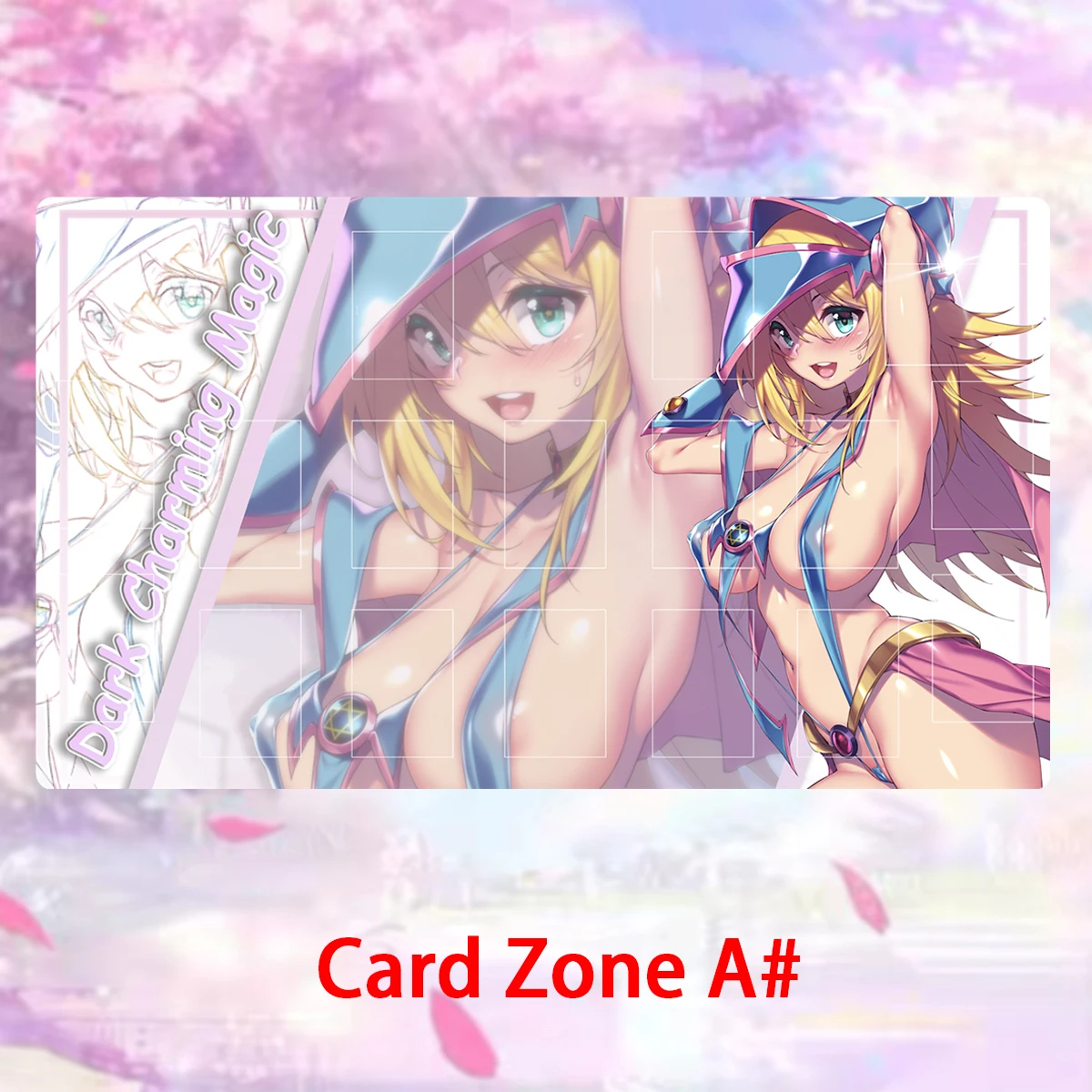 YuGiOh Dark Magician Girl Mat TCG CCG Trading Card Game Mat Custom Anime Mouse Pad Gaming Accessories Rubber Desk Mat Zones Bag