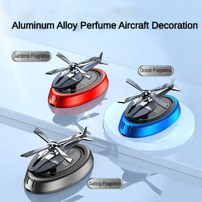 Solar Car Air Freshener Perfume Helicopter Decor Interior Decor Solar Car Rotating Aromatherapy Perfume