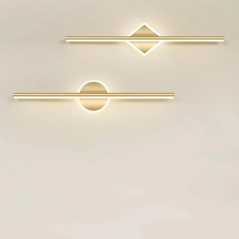 Picture 5: Led Wall Lamp Bathroom Vanity Light 40cm AC85-265V Indoor Modern Wall Sconces Long strip Mirror Wall Light Fixtures Black gold