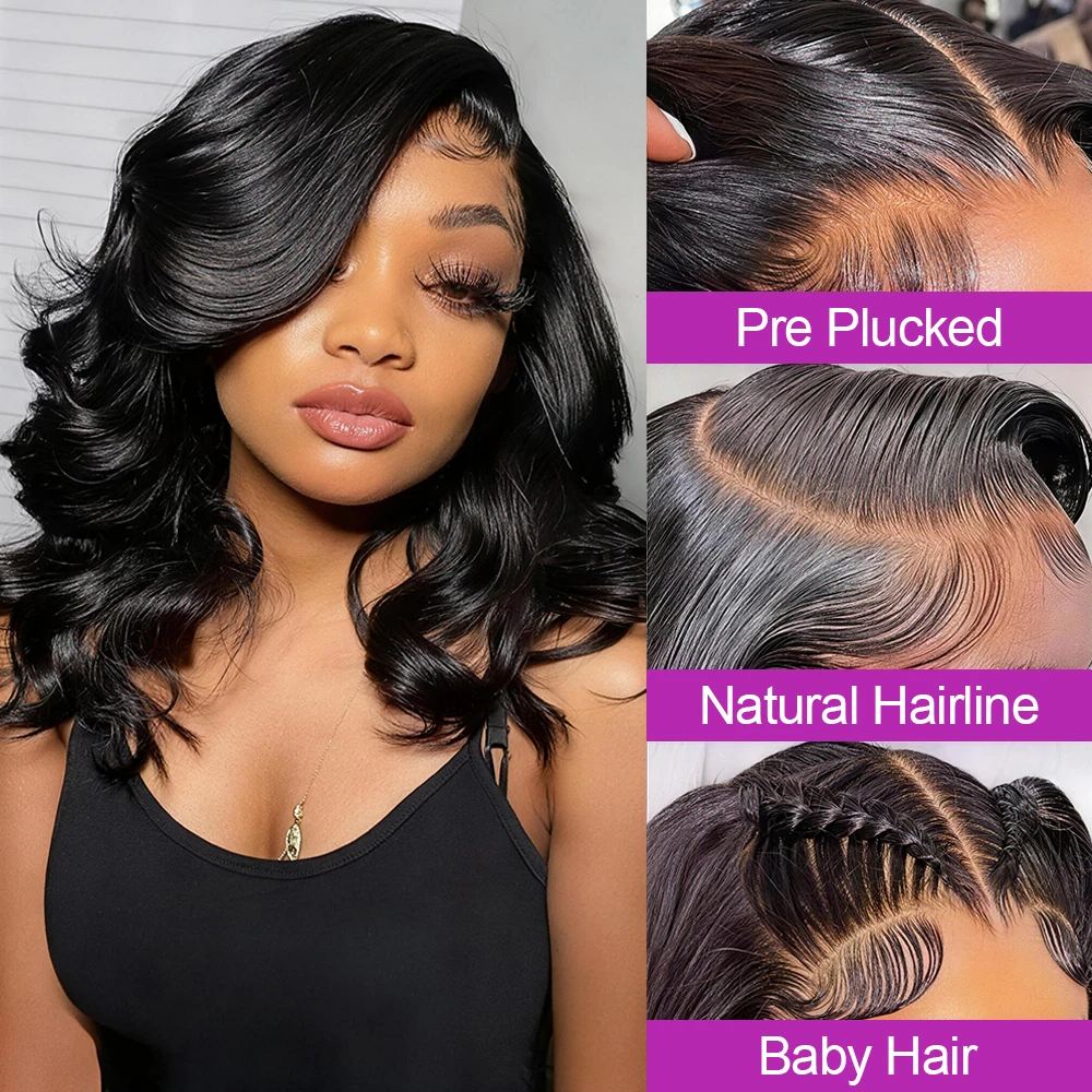 Parrucca corta con onde natura - Hd Lace Frontal Wig Human Hair Pre Plucked recensione e prezzo