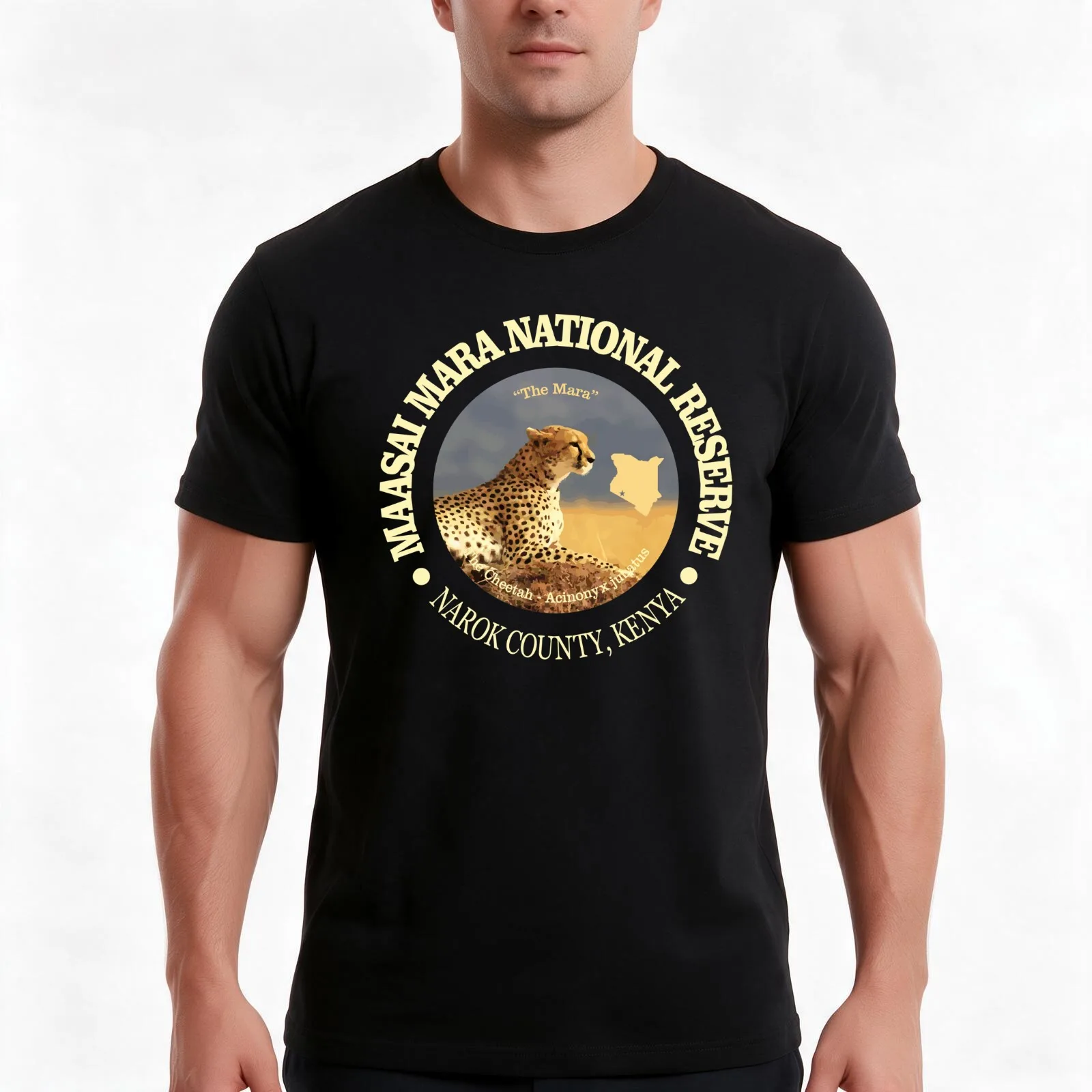 Maasai Mara National Reserve (NP) T-Shirt, Summer Casual Cotton Tee, Oversized Streetwear Tops, Vintage Graphic Print