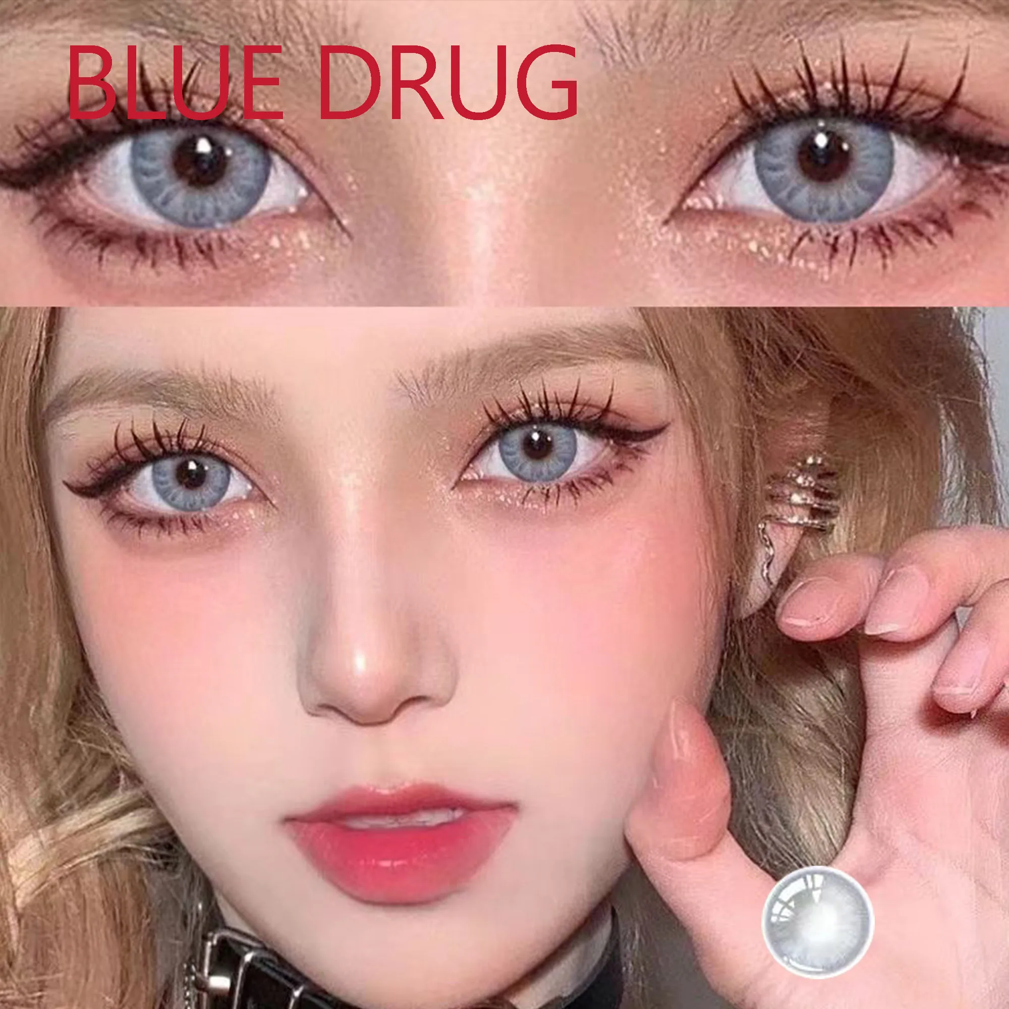 Coslens Charming Eyes 14.00mm Color Soft Contacts Lenses for Eyes Anime Accessories линзы для глаз цветные Blue Drug