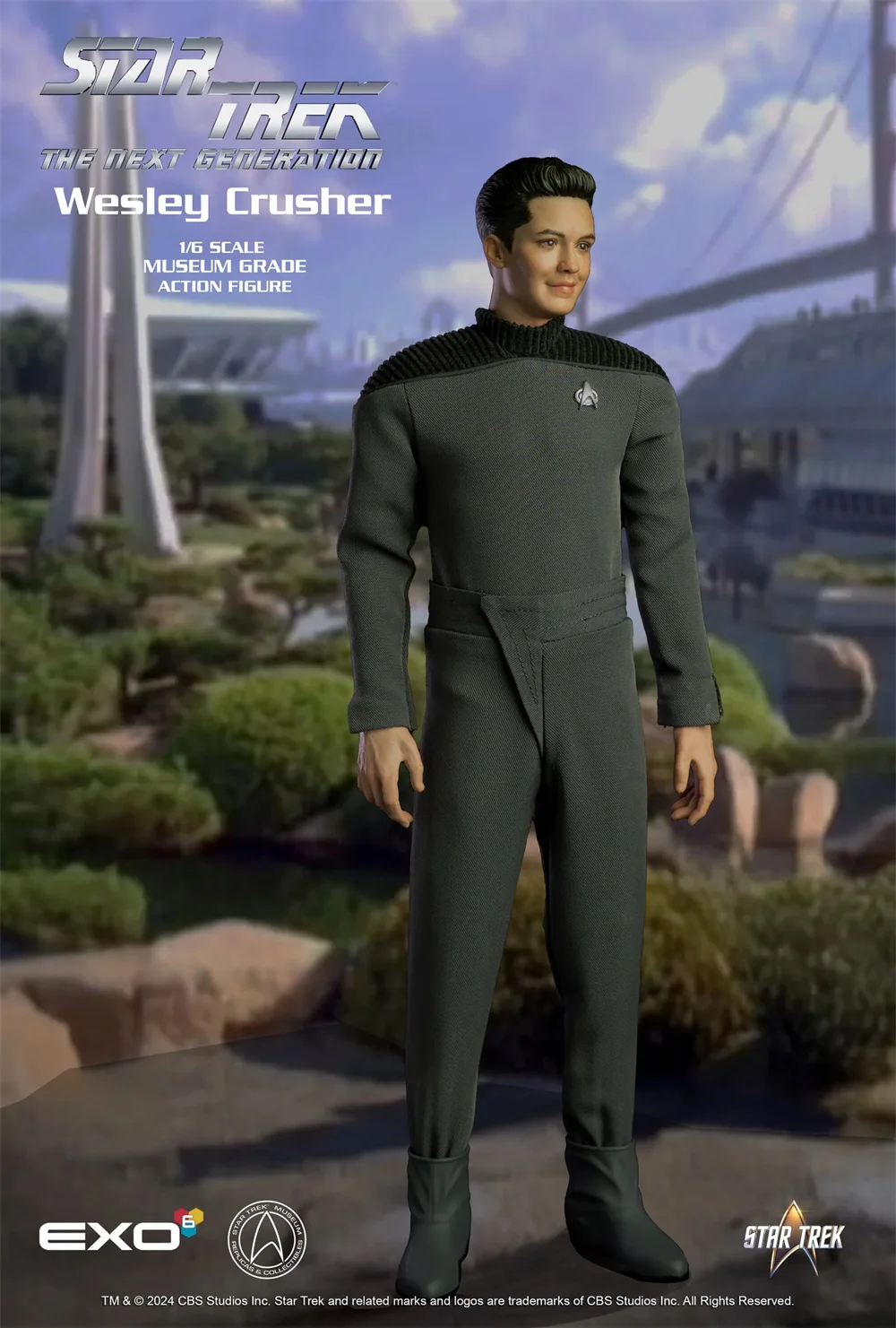 

EXO-6 Star Trek масштаб 1/6 Коллекционный мужской солдат Wesley Crusher, полный набор 12-дюймовых экшн-фигурок, модель куклы, игрушки
