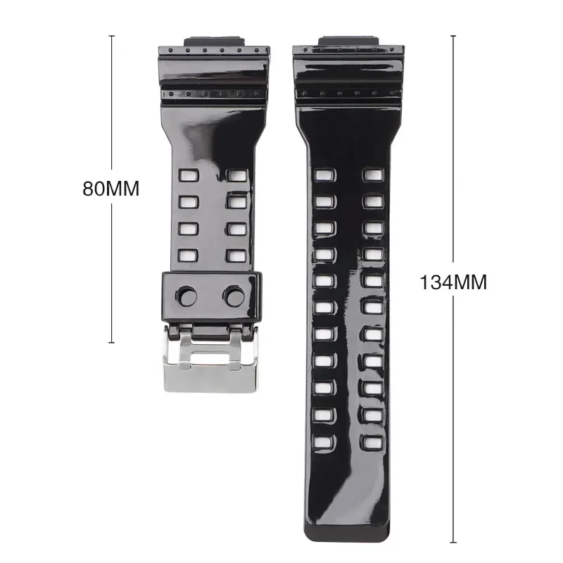 16mm Resin Watch Strap for Casio GA-110/400/700/100/140/GAW100/G-8900/GR-8900/GW-8900 Waterproof PU Watch Band Sport Bracelet