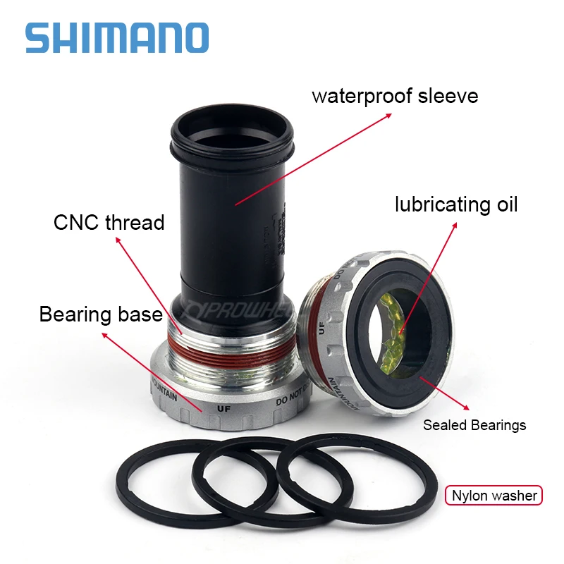 Shimano SM-BB52 MTB Bicycle Bottom Bracksets 68/73mm Mountain Bike Central Movement 24mm BB Threaded Central Holder