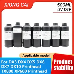 500ml/Bottle UV DTF Ink and Varnish for UV DTF Film A B for Epson Printer XP600 TX800 1390 L800 L1800 L805 UV Ink Refill kit