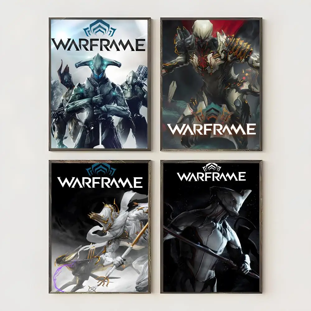 Video Game W-Warframe Painting Calligraphy Waterproof Canvas Art Wrinkle Free Wall Hanging For Home Living Room Bedroom Decor