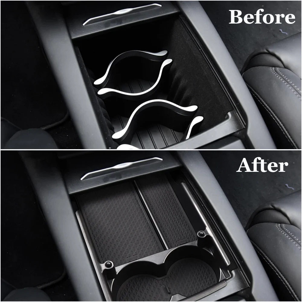 Car Center Console Armrest Storage Box Tray Organizer Anti-Slip Mats Storage Tidying For Tesla MODEL X MODEL S