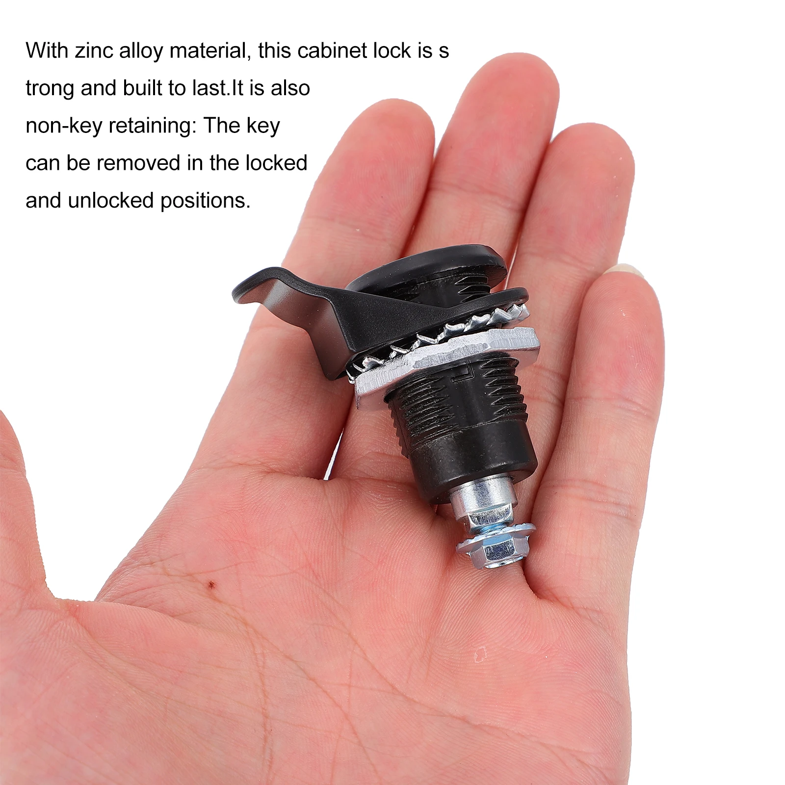 

2 Sets Cabinet Lock Cam Zinc Alloy Electrical Cabinet Locks Easy Installation Non-Key Retaining Drawer