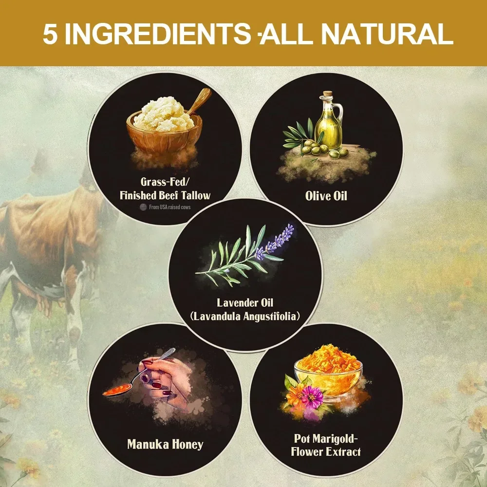 مرطب طويل القليل من لحم البقر والفانيليا المخفوقة بنسبة 100%، مضاد للشيخوخة بخطوط دقيقة وتبييض وترطيبها