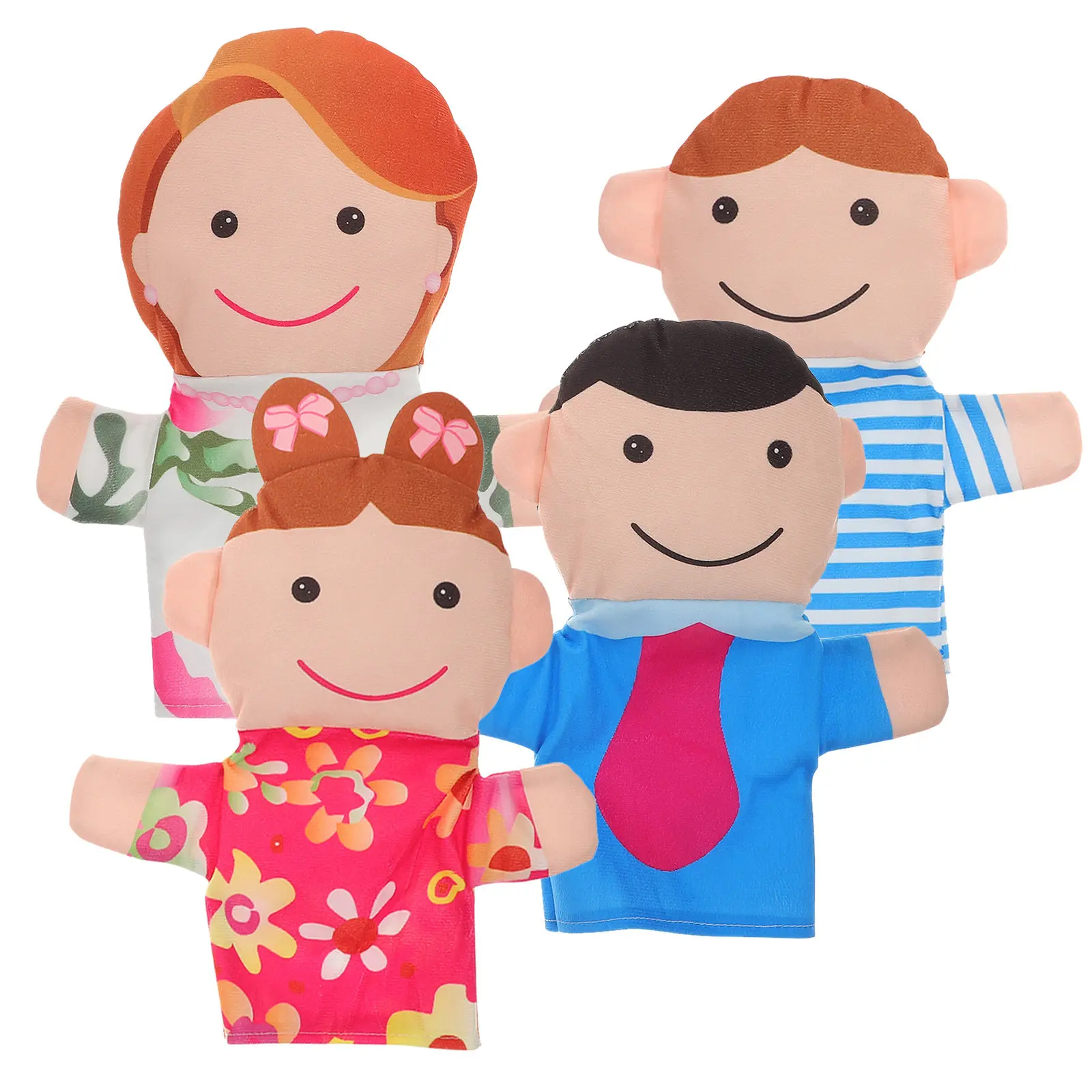 Kids Hand Puppets Set 4pcs, Large Mouth Design for Storytelling, Puppet Show & Classroom Activities