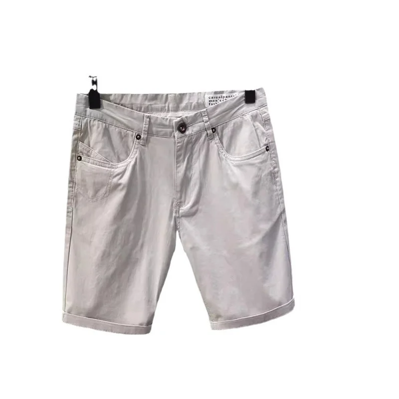 High quality pure cotton 2024 Summer trendy casual shorts men's slim fit versatile outdoor sports cargo fifth pants