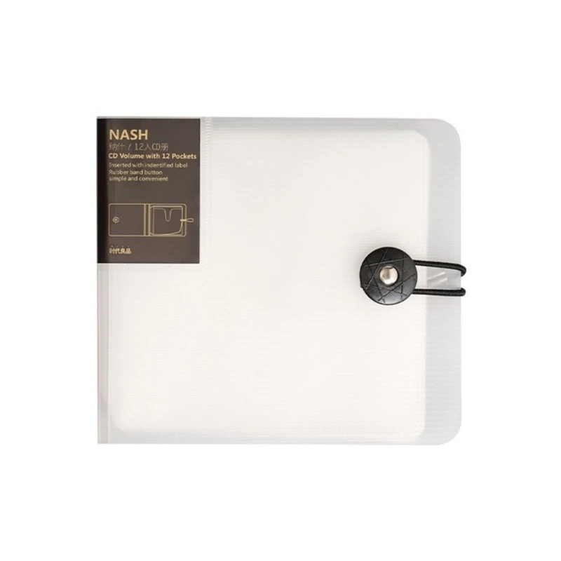 แบบพกพา 12 ชิ้นแผ่น CD-DVD ออแกไนเซอร์กรณีกล่องเก็บผู้ถือกระเป๋า Binder