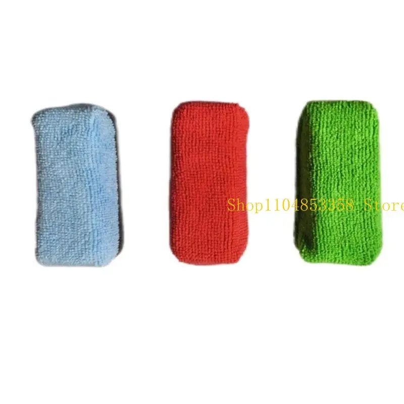 مجموعة 652F من 3 منصات الألياف الدقيقة قابلة للغسل إسفنجات لطيفة لتفاصيل السيارات