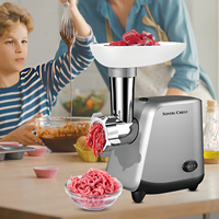 SLIVERS CRIEST Electric Meat Grinder Machine 800W Meat Chopper One Button Operation Food Grade Aluminum Alloy with Sausage