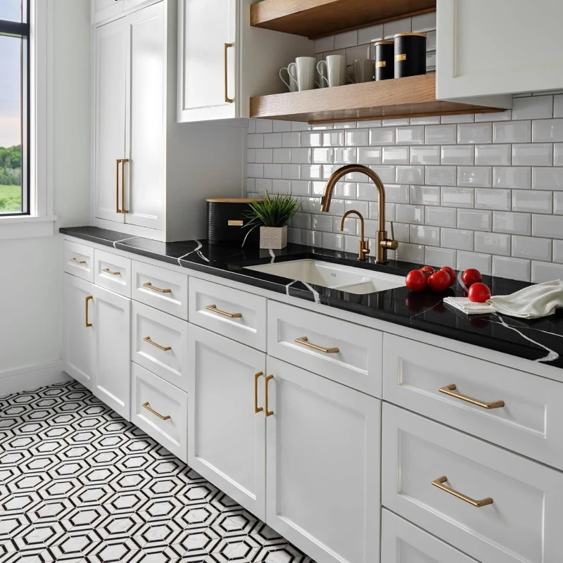 Kenop dan pegangan lemari antik, pegangan lemari dan lemari pakaian berbahan perunggu, perlengkapan dapur bergaya retro dengan lapisan tembaga, pegangan furnitur