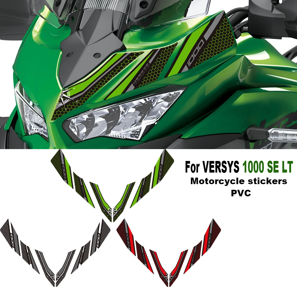 For Kawasaki VERSYS 1000 SE LT Motorcycle Protector Tank Pad Gas Fuel Oil Kit Knee Stickers Decals Windshield Windscreen Screen