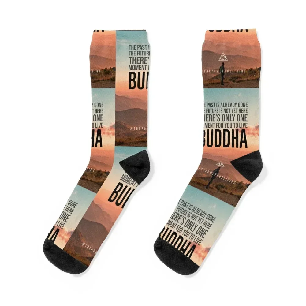 

The past is already gone the future is not yet here There’s only one moment for you to live. Buddha Collection Socks