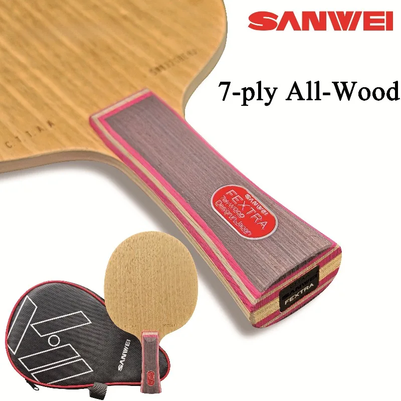 

SANWEI FEXTRA 7 Table Tennis Blade 7 Ply Wood Limba Ayous Wood Professional Ping Pong Racket Bat Paddle for Quick Attack & Loop