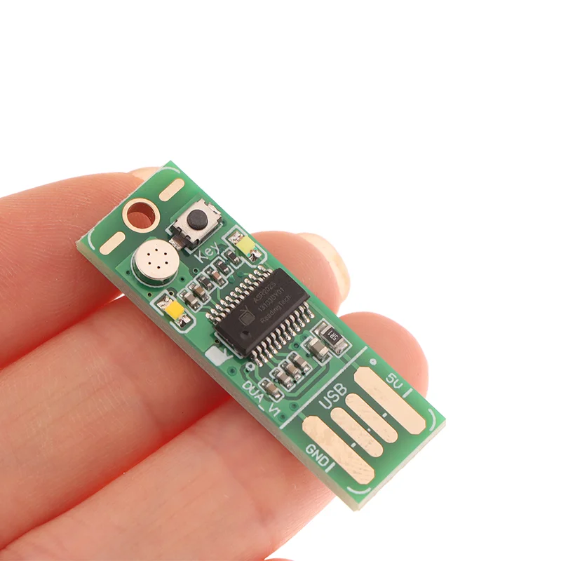 Placa de Control de reconocimiento de voz, luz nocturna USB, módulo de reconocimiento DUA V1, compatible con grabar cualquier comando, compatible con cualquier idioma