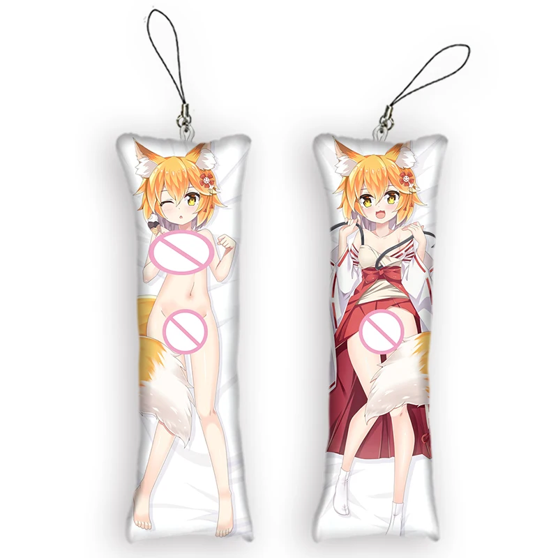 Dakimakura  Mini Keychain Cute Anime Key Chain Small Pillow Decor Pendant Otaku Gift Backpack Pendant