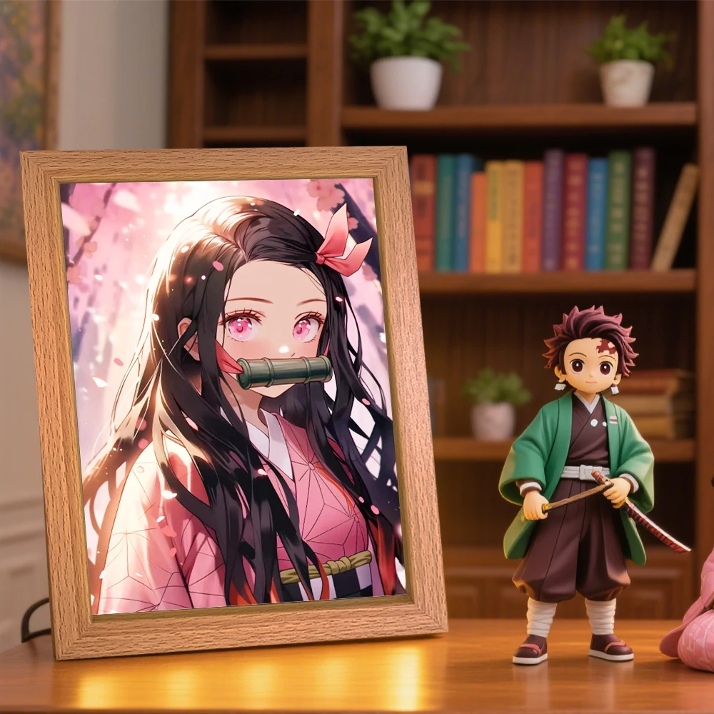 ضوء ليلي LED من تانجيرو كامادو - مصباح ضوء القمر لشخصية شيطان القاتل المتحركة كهدية