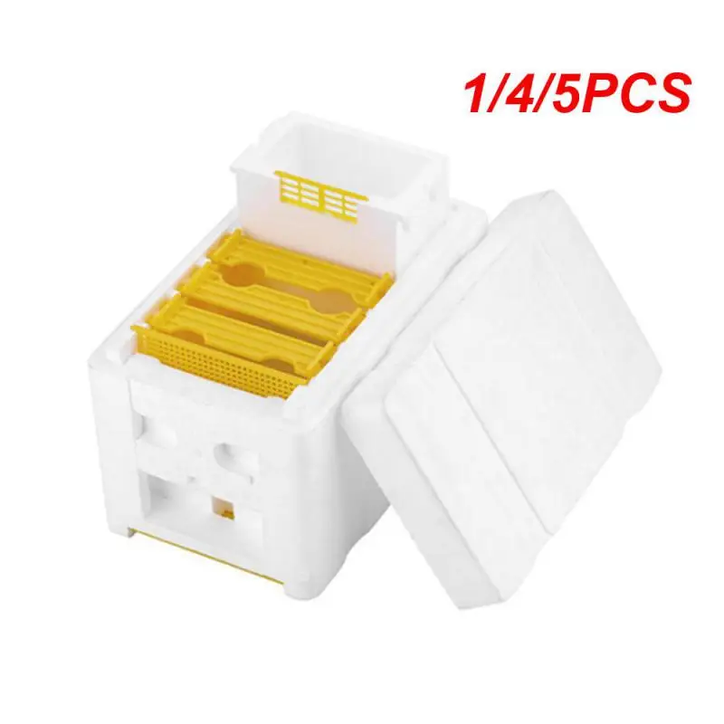 1/4/5PCS Beehive Beekeeping King Box Foam Home Bee Hive Pollination Boxes Harvest Bee Hive Beekeeper Queen Bee Marking Cage