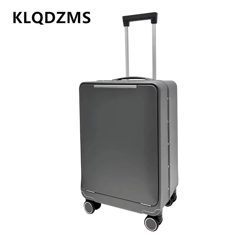 KLQDZMS-Mala de Viagem de Bagagem para Homens e Mulheres, PC Boarding Box, Alumínio Frame, Trolley Case, Caixa de Senha, 20 pol, 24 pol