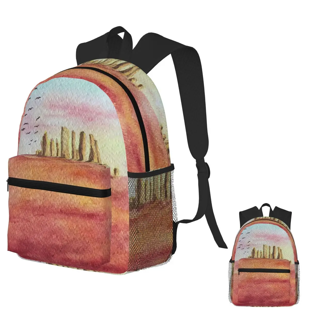 

Standing Stones Of Callanish On Lewis Student Backpack School Bag Hiking Travel Daypack for Men Women Bookbag Shoulder Bags