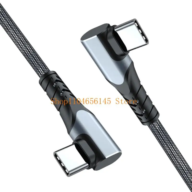 5asd Flat Flexible Right Angled 90 Degree Usb C Male to Type C Charging Data Cable 100W for Cellphone Laptop